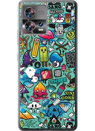 Чехол на motorola edge 30 fusion 5g стикер бомбинг 1 "693u-3198-8094", чехол для телефона