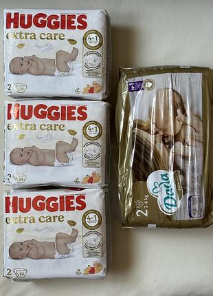 Підгузки 2 (huggies, dada) 3-6 кг