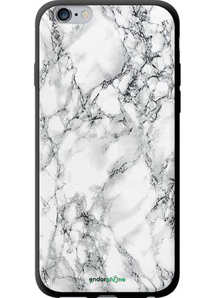 Чехол на iphone 6 plus мрамор белый "4480b-48-8094", чехол для телефона