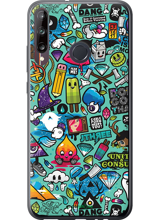 Чехол на huawei p40 lite e стикер бомбинг 1 "693u-1875-8094", чехол для телефона