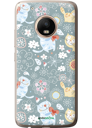 Чехол на motorola moto g5 plus котята v3 "1223u-1038-8094", чехол для телефона
