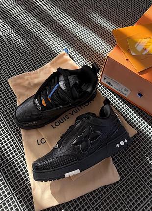 Skate sneaker oversized flower black 3