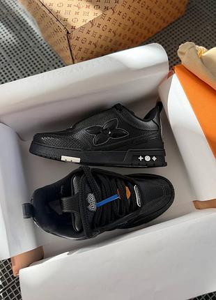 Skate sneaker oversized flower black 2