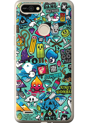 Чехол на tecno pop 2f b1f стикер бомбинг 1 "693u-2391-8094", чехол для телефона