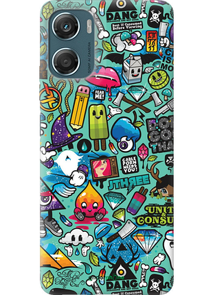 Чехол на motorola moto g06 стикер бомбинг 1 "693u-4187-8094"