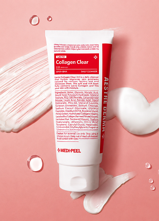 Пенка с коллагеном и лактобактериями medi-peel aesthe derma red lacto collagen clear 300 мл