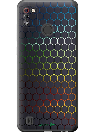 Чохол на tecno pop 4 pro bc3 переливні стільники "498u-2444-8094", чохол для телефона