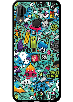 Чехол на huawei p20 lite стикер бомбинг 1 "693b-1410-8094", чехол для телефона