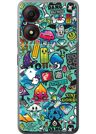 Чехол на zte blade a34 стикер бомбинг 1 "693u-3989-8094"