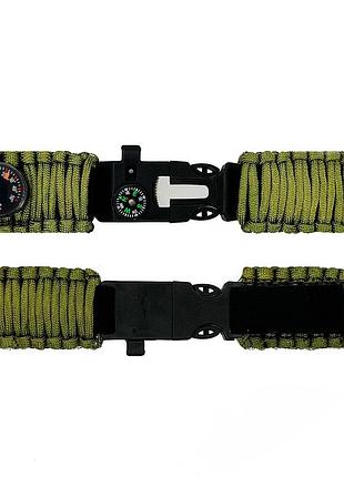 Ремешок паракордовый многофункциональный army green, ремешки для часов