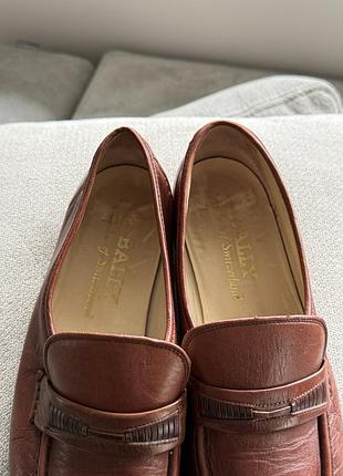 Вінтажні шкіряні лофери bally 10