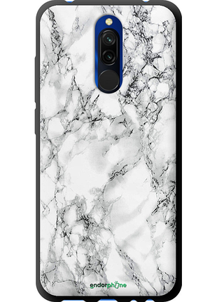 Чехол на xiaomi redmi 8 мрамор белый "4480b-1806-8094", чехол для телефона