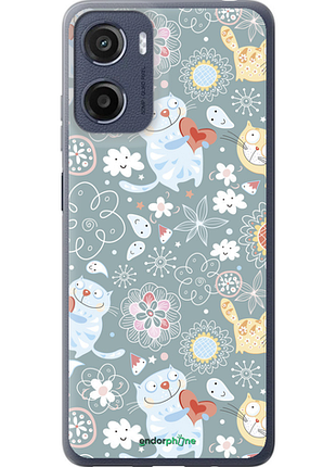 Чехол на motorola moto e15 котята v3 "1223u-4147-8094"