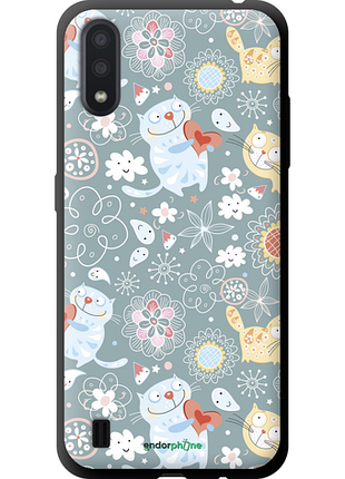 Чехол на samsung galaxy a01 a015f котята v3 "1223b-1842-8094", чехол для телефона