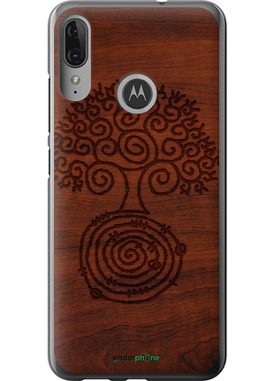 Чехол на motorola moto e6 plus узор дерева "4119u-1780-8094", чехол для телефона