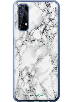 Чехол на realme 7 мрамор белый "4480u-2081-8094", чехол для телефона