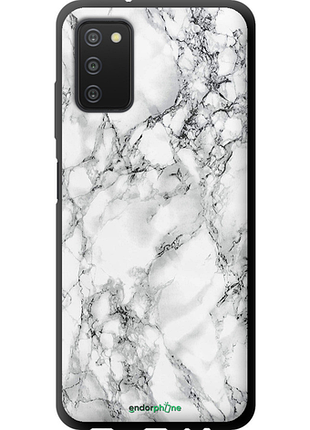 Чехол на samsung galaxy a03s a037f мрамор белый "4480b-2381-8094", чехол для телефона