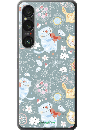 Чехол на sony xperia 1 vi котята v3 "1223u-3975-8094", чехол для телефона