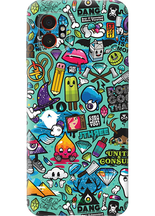 Чехол на samsung xcover7 pro стикер бомбинг 1 "693u-4092-8094"