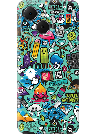 Чехол на tecno spark 40c стикер бомбинг 1 "693u-4127-8094"