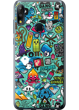 Чехол на asus zenfone max pro m2 zb631kl стикер бомбинг 1 "693u-1641-8094", чехол для телефона