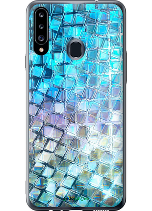Чехол на samsung galaxy a20s a207f переливающаяся чешуя "227u-1775-8094", чехол для телефона