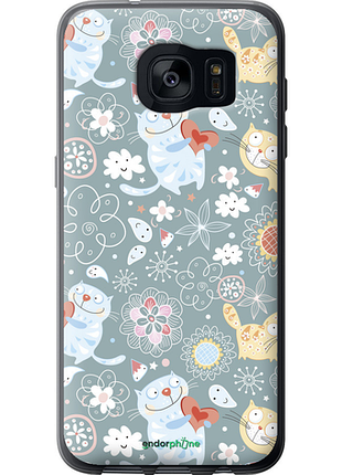 Чехол на samsung galaxy s7 edge g935f котята v3 "1223u-257-8094", чехол для телефона