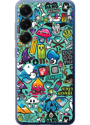 Чехол на samsung galaxy s24 plus стикер бомбинг 1 "693u-3388-8094", чехол для телефона
