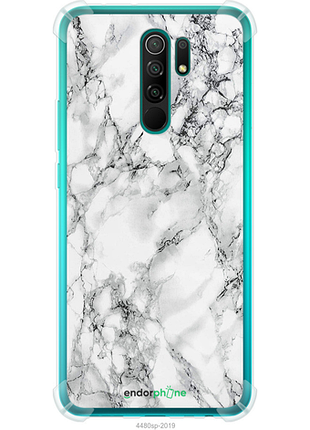 Чехол на xiaomi redmi 9 мрамор белый "4480sp-2019-8094", чехол для телефона