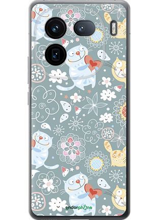 Чехол на vivo iqoo 12 котята v3 "1223u-3433-8094"