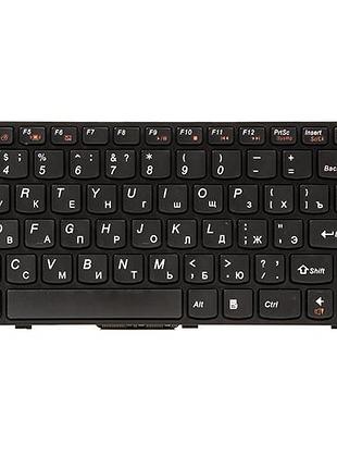 Клавиатура для ноутбука ibm/lenovo b570, b590, v570 чорный, чорный фрейм