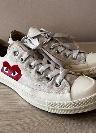 Кеди converse x comme des garçons play (оригінал, р. 39 / 24.5 см)