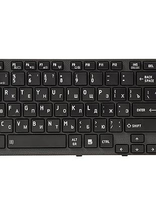 Клавиатура для ноутбука toshiba satellite a660, a665 чорный, чорный фрейм