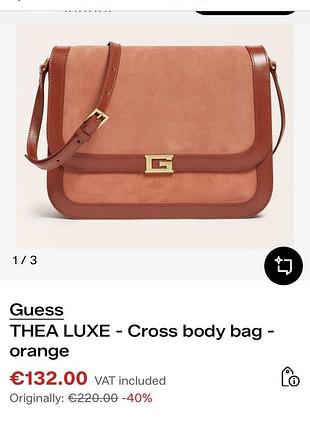 Сумка guess leather luxe crossbody, модель thea 4