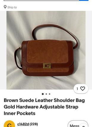 Сумка guess leather luxe crossbody, модель thea 5