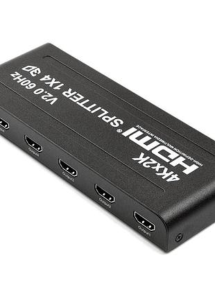 Сплиттер powerplant hdmi 1x4 v2.0, 3d, 4k/60hz (hdsp4-v2.0)