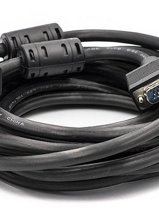 Відео кабель powerplant vga-vga, 5 м, double ferrites