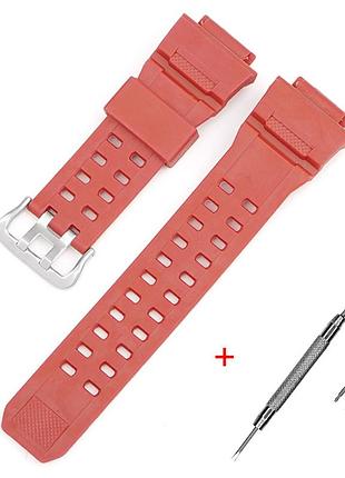 Ремешок для casio g-shock gw-9400/9300 red si, ремешки для часов