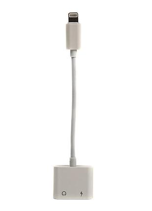 Переходник powerplant lightning 2 в 1, audio 3.5 мм - lightning