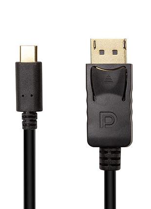 Кабель powerplant usb type-c 3.1 thunderbolt 3 (m) - displayport (m), 4k, 3 м