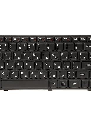 Клавиатура для ноутбука ibm/lenovo ideapad g500, g505 чорный, чорный фрейм