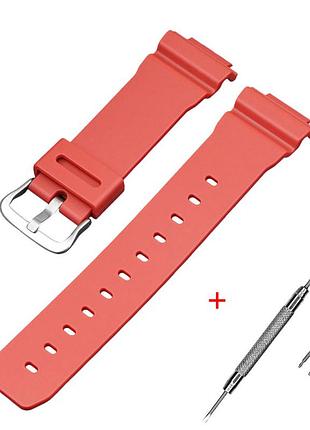 Ремешок для casio g-shock dw-6900 red si, ремешки для часов