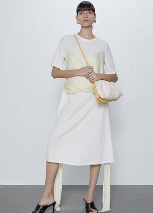Актуальна трендова сукня-футболка плаття zara uk8-10 s-m 36-38 🔥🔥🔥