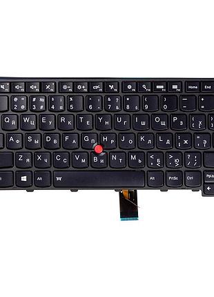 Клавiатура для ноутбука lenovo thinkpad t440, e431 чорний, пiдсвiчування