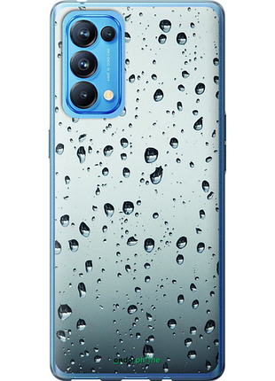 Чехол на oppo reno5 pro стекло в каплях "848u-2239-8094", чехол для телефона