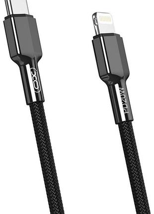 Usb кабель xo nb183a 20w type-c - lightning 1м 45pc, кабель для зарядки телефона, черный