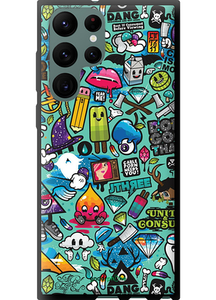 Чохол на samsung galaxy s22 ultra стикер бомбінг 1 "693b-2500-8094"