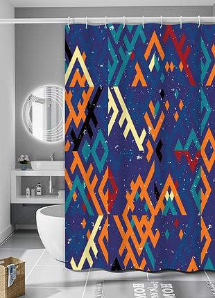 Шторка для ванны из полиэстера водонепроницаемая bathlux 180x180 см с кольцами, занавеска для ванной комнаты