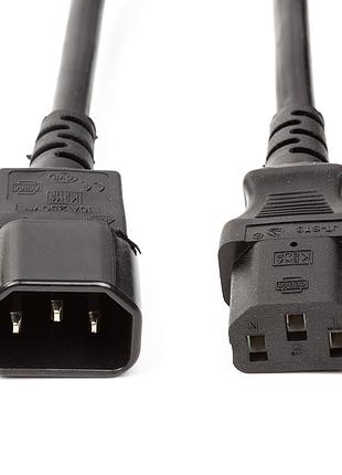 Кабель питания powerplant iec c13-c14, cu 3x1.5мм2, 2м