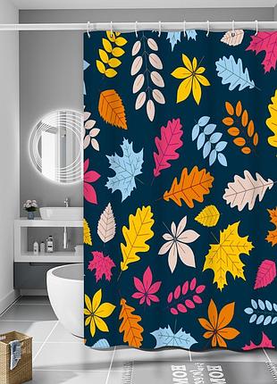 Шторка для ванны из полиэстера водонепроницаемая bathlux 180x180 см с кольцами, занавеска для ванной комнаты